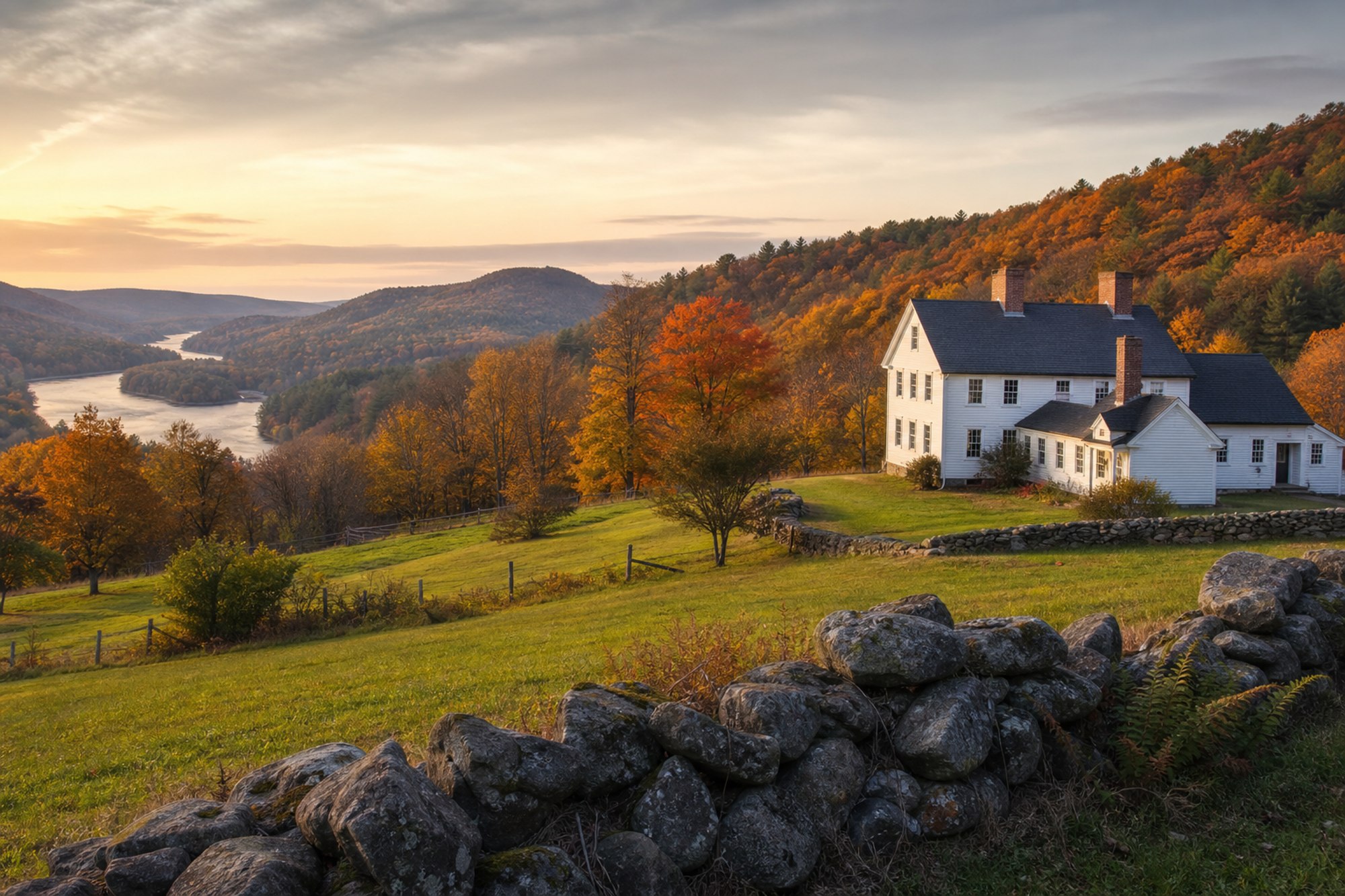 Concept image of Connecticut river valley countryside near Farmington